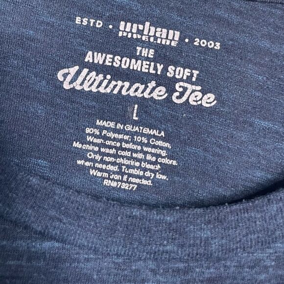 5 for $25🔥Urban Pipeline Blue Ultimately Soft Tee T-Shirt Large - Picture 3 of 4